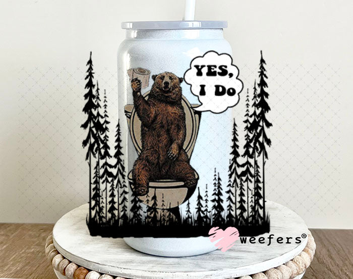 UV DTF Decal - Yes I Do 16oz Glass Can Generic Weefers