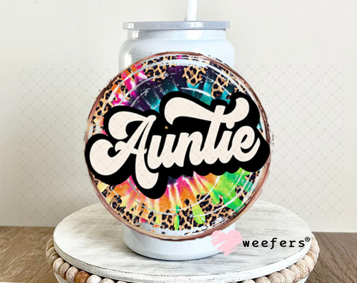 UV DTF Decal - Auntie 16oz Glass Can Generic Weefers