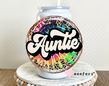 UV DTF Decal - Auntie 16oz Glass Can Generic Weefers