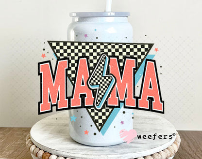UV DTF Decal - Mama Salmon Lightening Bolt 16oz Glass Can Generic Weefers