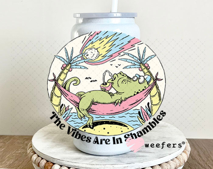 UV DTF Decal - The Vibes are in Shambles 16oz Glass Can Generic Weefers