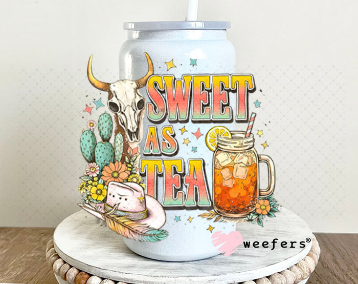 UV DTF Decal - Sweet as Tea 16oz Glass Can Generic Weefers