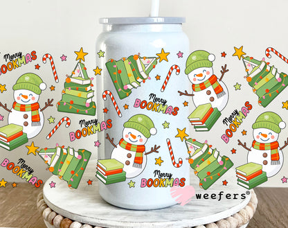 Christmas Bookmas Snowmen UV DTF 16oz Cup Wrap