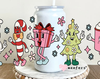 Retro Christmas Friends UV DTF Cup Wrap - Weefers