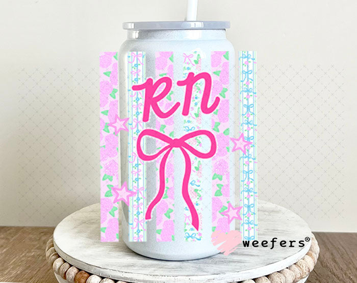 UV DTF Decal - RN Coquette 16oz Glass Can Generic Weefers