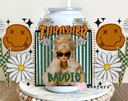 UV DTF Cup Wraps - Thrasher Baddie 16oz Glass Can Generic Weefers