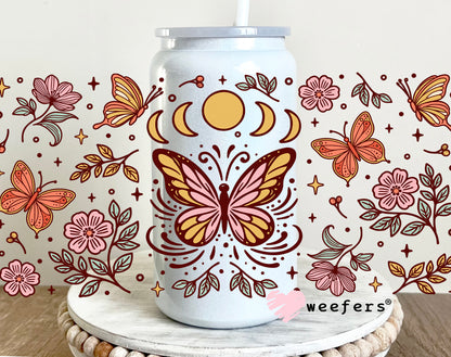 Boho Rust Butterfly 16oz UV DTF Cup Wrap