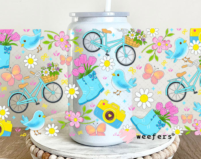 UV DTF Cup Wraps - Spring Days 16oz Glass Can Generic Weefers