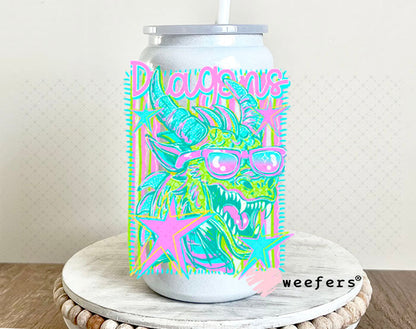 UV DTF Decal - Dragons Colorful Mascot 16oz Glass Can Generic Weefers