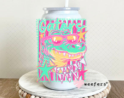 UV DTF Decal - Gators Game Day Colorful Mascot 16oz Glass Can Generic Weefers