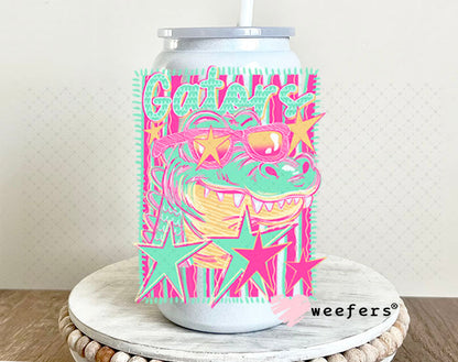 UV DTF Decal - Gators Colorful Mascot 16oz Glass Can Generic Weefers