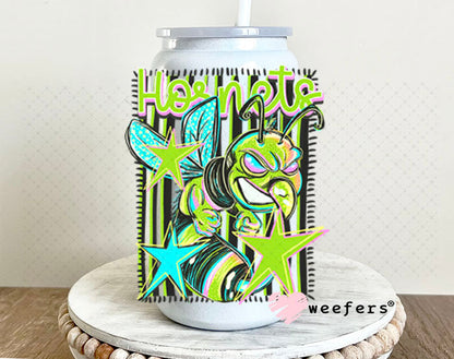 UV DTF Decal - Hornets Green Teal 16oz Glass Can Generic Weefers