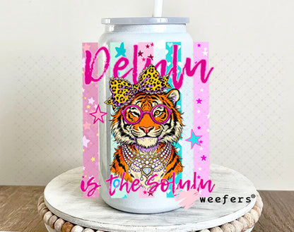 UV DTF Decal - Delulu is the Solulu 16oz Glass Can Generic Weefers