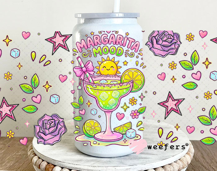 UV DTF Cup Wraps - Margarita Mood - Weefers Exclusive 16oz Glass Can Generic Weefers