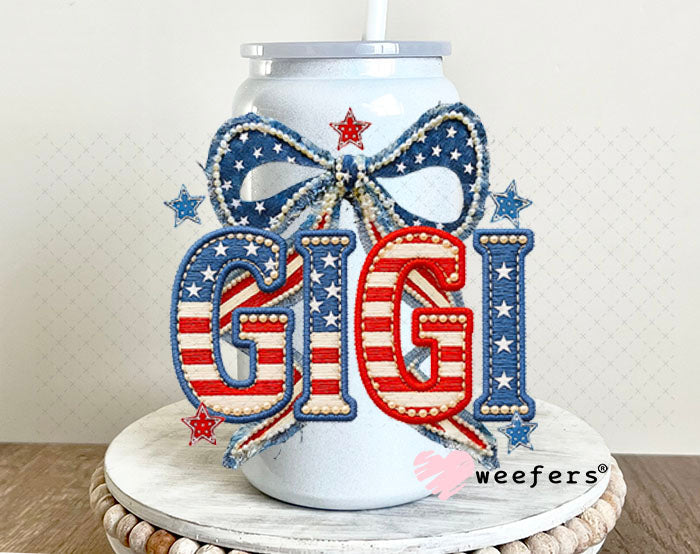 UV DTF Decal - Gigi USA 16oz Glass Can Generic Weefers