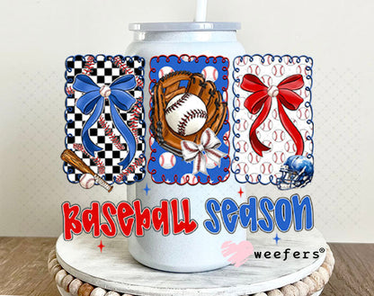 UV DTF Decal - Baseball Season 16oz Glass Can Generic Weefers