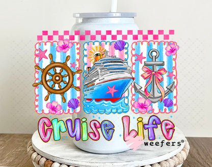 UV DTF Decal - Cruise Life 16oz Glass Can Generic Weefers