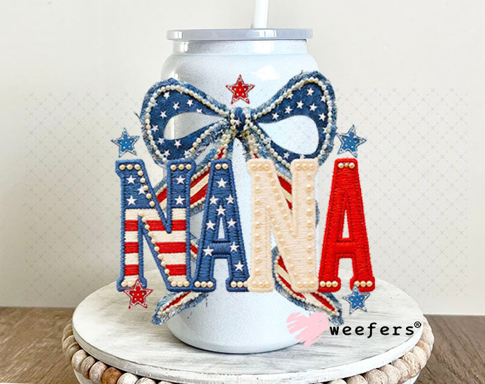 UV DTF Decal - Nana USA 16oz Glass Can Generic Weefers