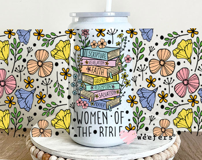 UV DTF Cup Wraps - Women of the Bible 16oz Glass Can Generic Weefers
