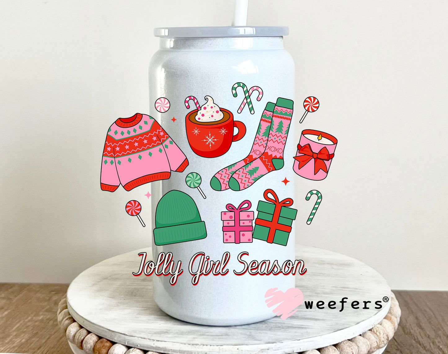 Jolly Girl Season UV DTF Decal - Weefers