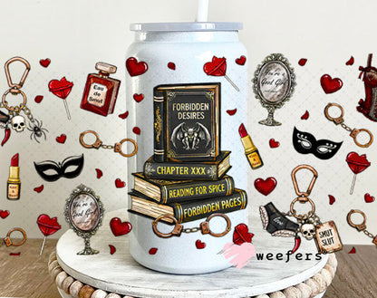 UV DTF Cup Wraps - Smutty Romance After Dark 16oz Glass Can Generic Weefers