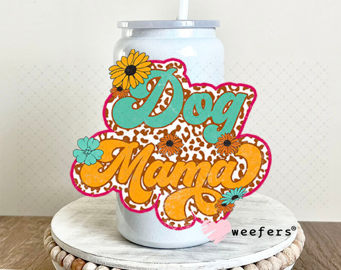 UV DTF Decal - Dog Mama 16oz Glass Can Generic Weefers