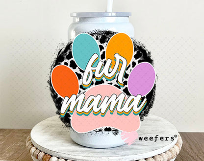 UV DTF Decal - Fur mama 16oz Glass Can Generic Weefers