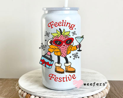 Feeling Festive Bougie Strawberry UV DTF Decal - Weefers