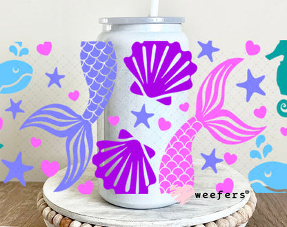 UV DTF Cup Wraps - Mermaid Dreams 16oz Glass Can Generic Weefers