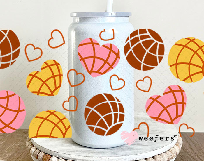 UV DTF Cup Wraps - Mexican Danish Pan Dulce 16oz Glass Can Generic Weefers