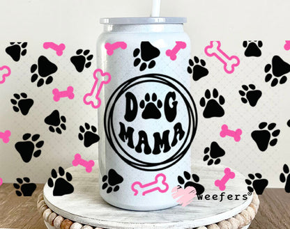 UV DTF Cup Wraps - Dog Mama 16oz Glass Can Generic Weefers
