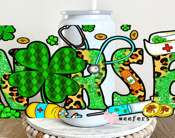 UV DTF Cup Wraps - Lucky Nurse 16oz Glass Can Generic Weefers