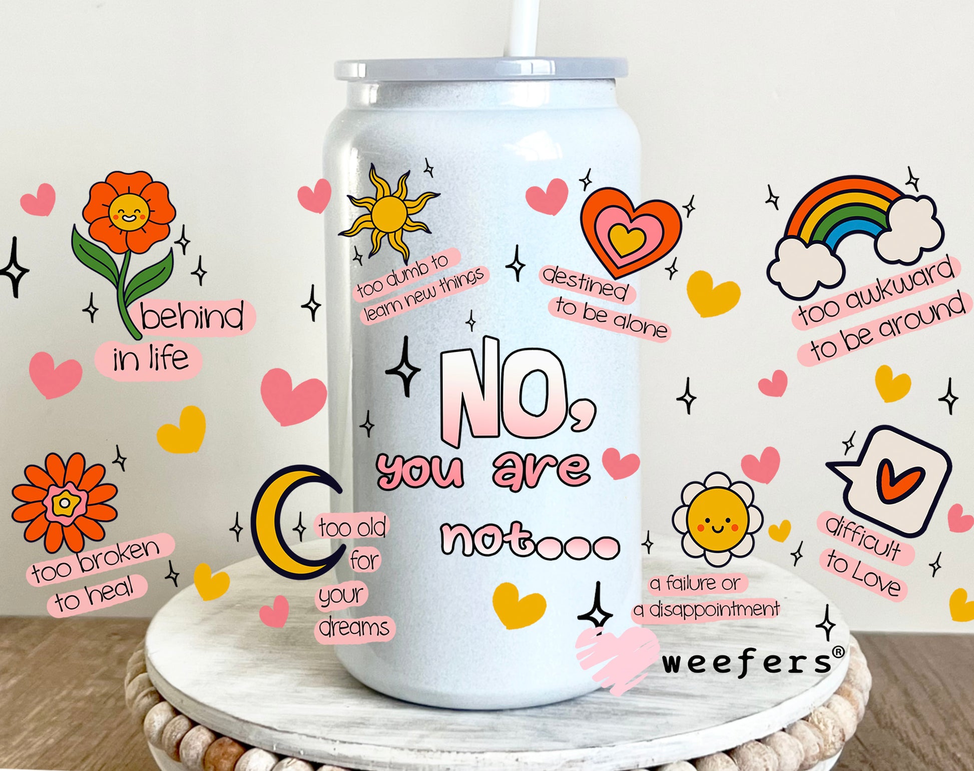 Self Love Affirmation 16oz UV DTF Cup Wrap