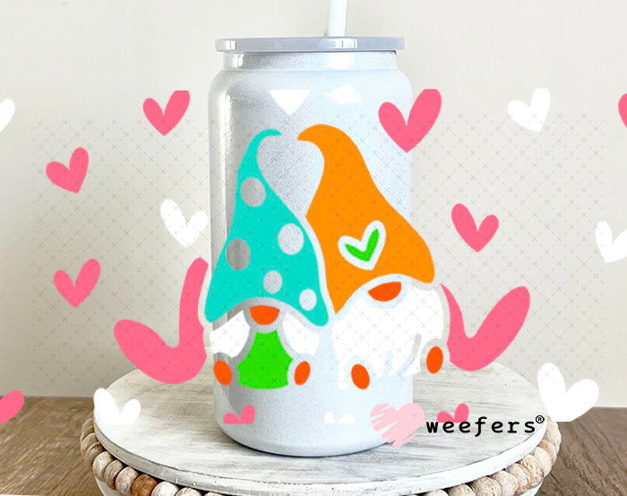 UV DTF Cup Wraps - Gnome Hearts 16oz Glass Can Generic Weefers