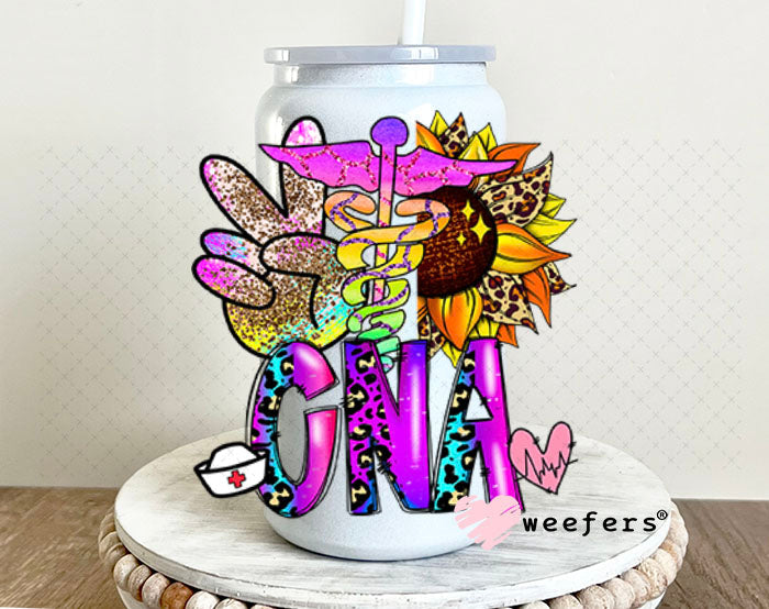 UV DTF Decal - CNA Sunflower 16oz Glass Can Generic Weefers