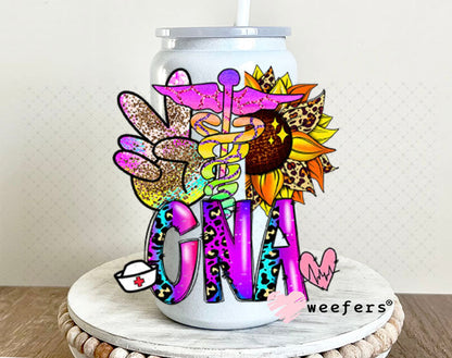 UV DTF Decal - CNA Sunflower 16oz Glass Can Generic Weefers