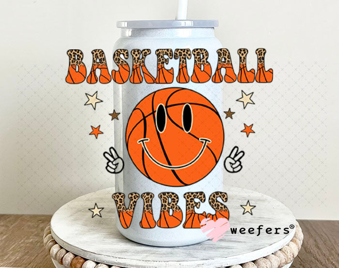 UV DTF Decal - Basketball Vibes 16oz Glass Can Generic Weefers
