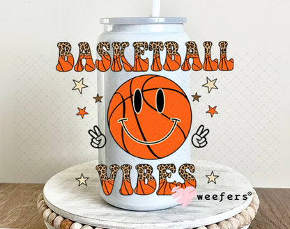UV DTF Decal - Basketball Vibes 16oz Glass Can Generic Weefers