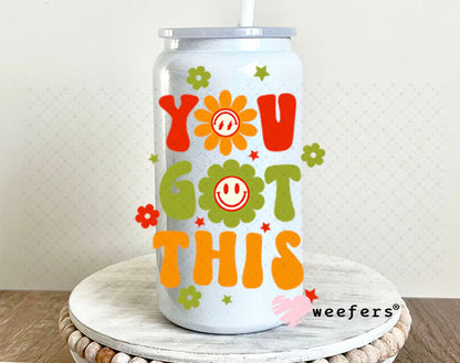 UV DTF Decal - You Got This 16oz Glass Can Generic Weefers