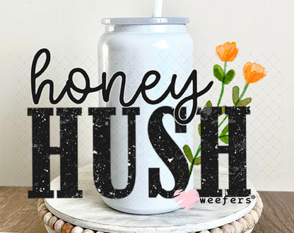 UV DTF Decal - Honey Hush 16oz Glass Can Generic Weefers