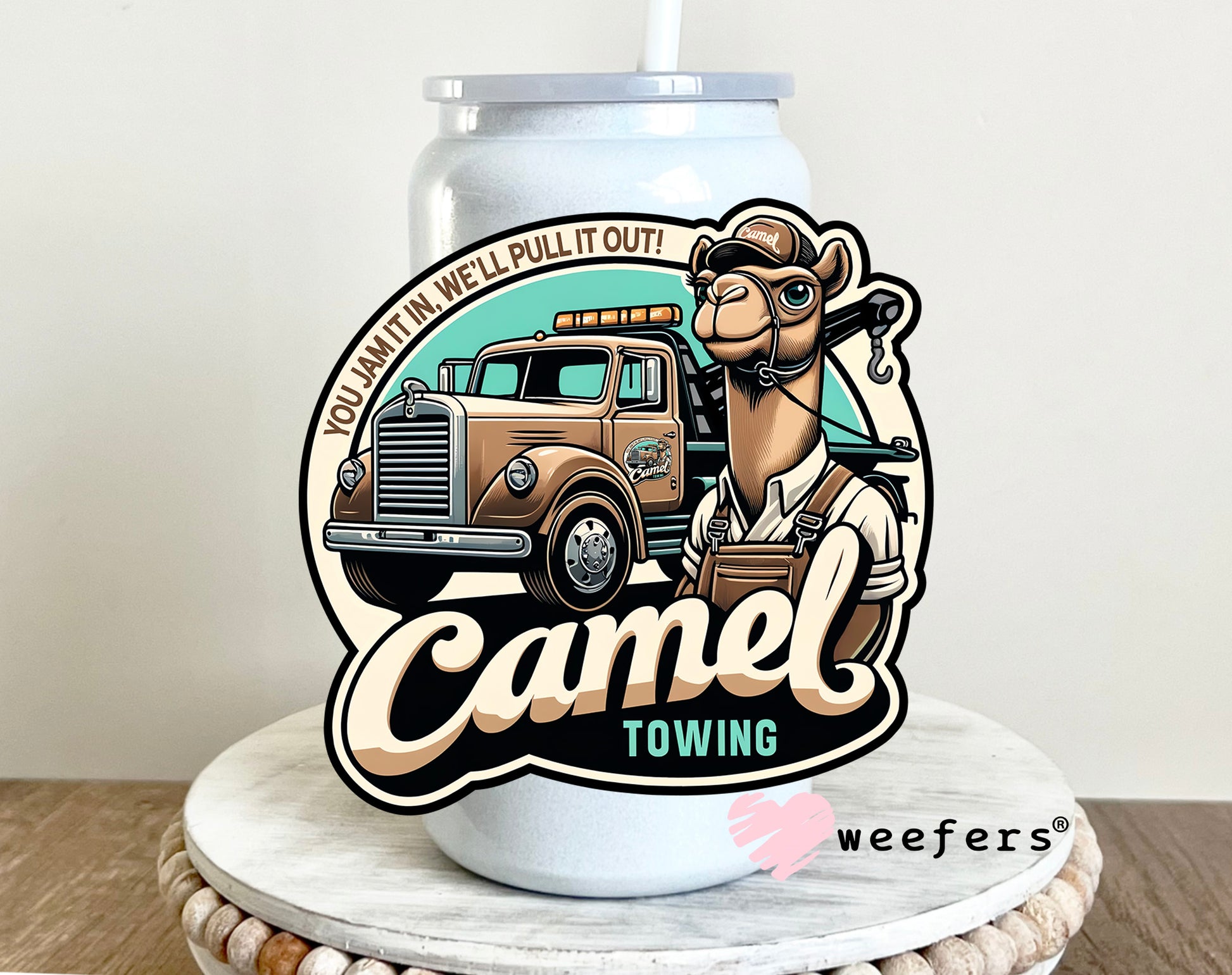 Camel Towing UV DTF 16oz Cup Wrap