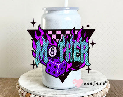 UV DTF Decal - Purple Mother 16oz Glass Can Generic Weefers
