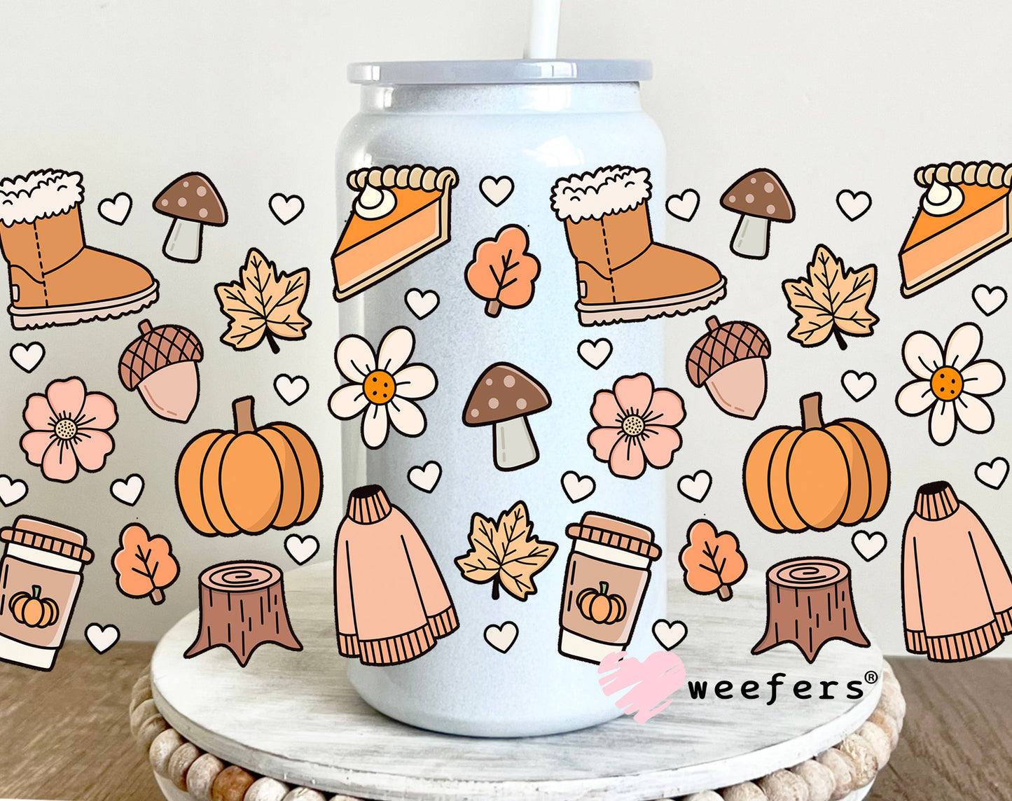 Cozy Fall Things UV DTF 16oz Cup Wrap