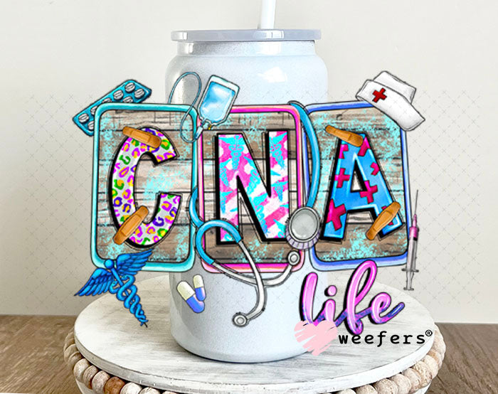 UV DTF Decal - CNA Life 16oz Glass Can Generic Weefers