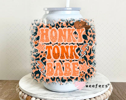 UV DTF Decal - Honky Tonk Babe 16oz Glass Can Generic Weefers