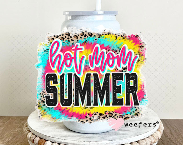 UV DTF Decal - Hot Mom Summer 16oz Glass Can Generic Weefers