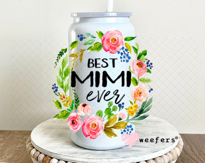 UV DTF Decal - Best Mimi Ever 16oz Glass Can Generic Weefers