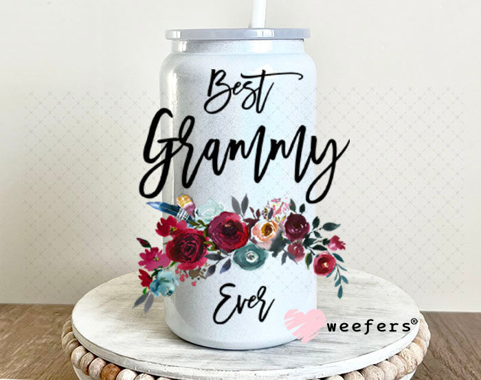 UV DTF Decal - Best Grammy Ever 16oz Glass Can Generic Weefers