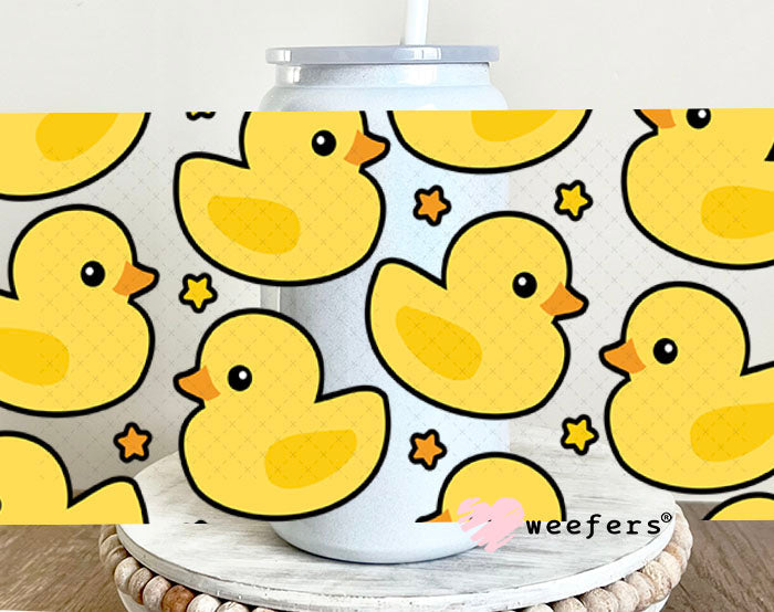 UV DTF Cup Wraps - Ducks Friends 16oz Glass Can Generic Weefers