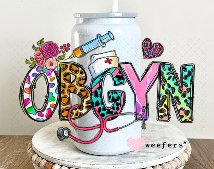 UV DTF Decal - OBGYN Western 16oz Glass Can Generic Weefers